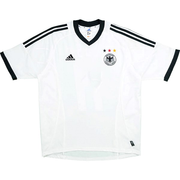 Camiseta Alemania Replica Primera Ropa Retro 2002 Blanco